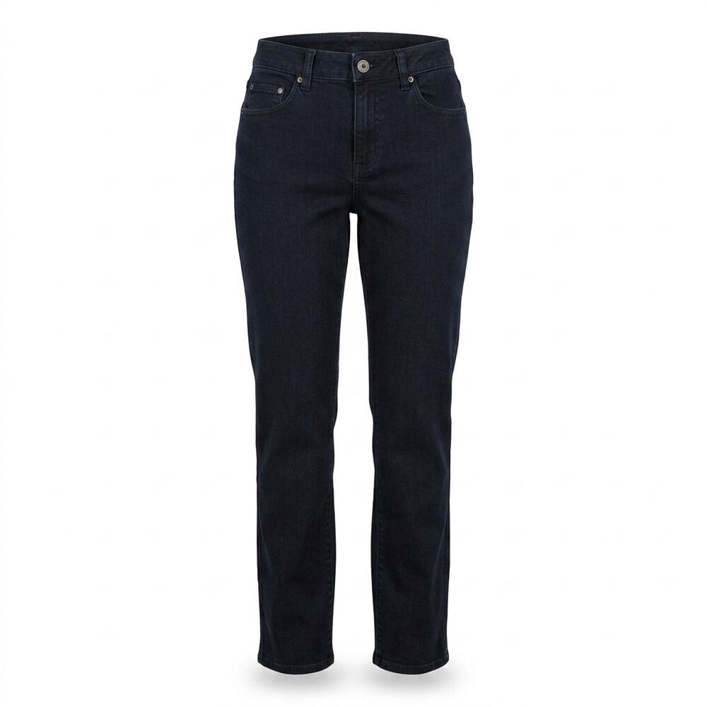 Talbots Black Dark Wash Straight Leg Stretch Jeans Women Size 4